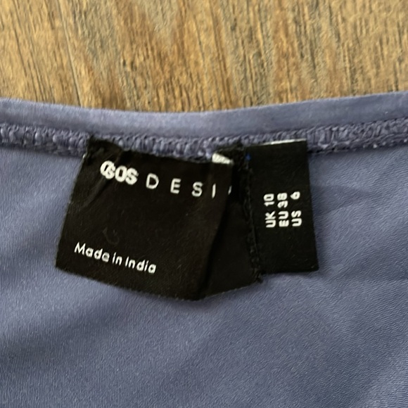 Elegant Blue Satin Maxi Skirt - Picture 3 of 3